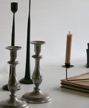 Load image into Gallery viewer, Pair of Pewter Candlestick Holders
