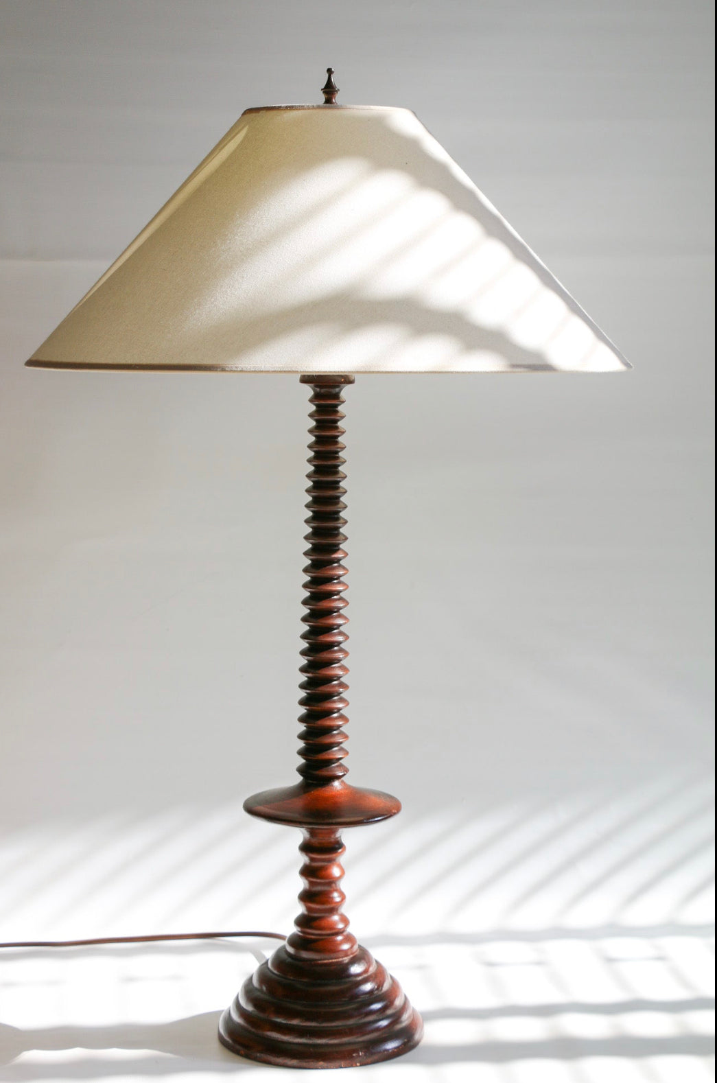 Vintage Turned Wood Lamp