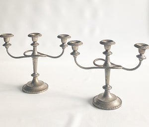 Pair of Silver Candelabras