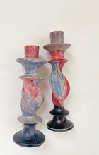 Load image into Gallery viewer, Twisted  Soapstone Candlestick Holders
