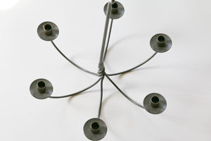 Wrought Iron 6 Arm Hanging Candle Chandelier