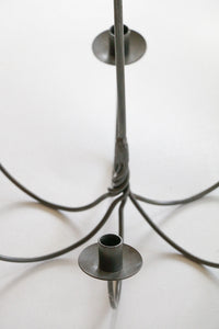 Wrought Iron 6 Arm Hanging Candle Chandelier