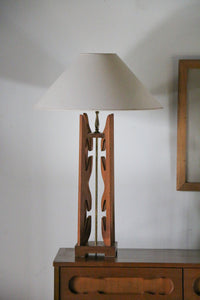 Pair of Teak Mid Century Modern Lamps