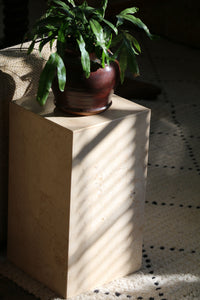 Travertine Side Table