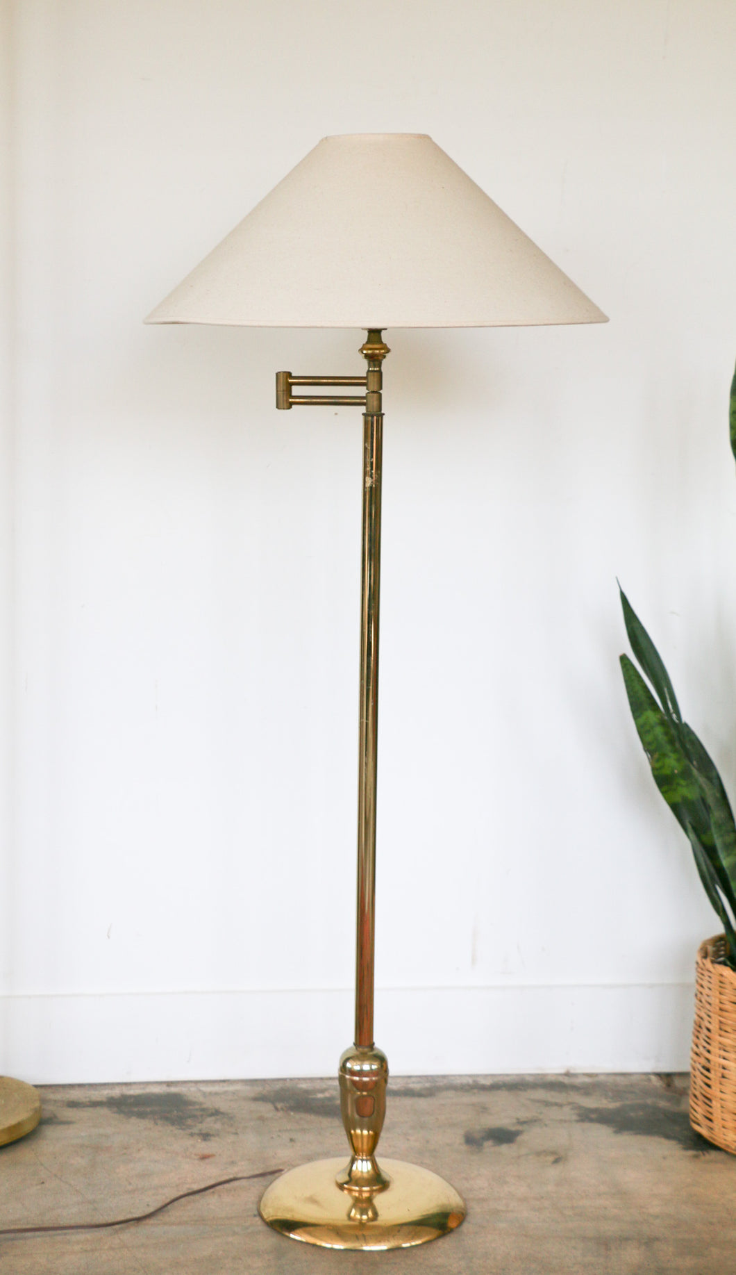 Vintage Brass Floor Lamp