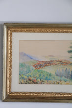 Load image into Gallery viewer, Framed Vintage Landscape Watercolor  Painting
