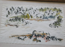 Load image into Gallery viewer, Eliot Elisofon Framed Water Color Landscape 1957
