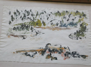 Eliot Elisofon Framed Water Color Landscape 1957