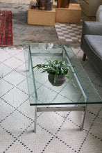 Load image into Gallery viewer, Mid Century Modern Chrome &amp; Glass Coffee Table
