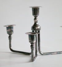 Load image into Gallery viewer, Vintage Danish Mid-Century Silver-Plated 4-Candle Candelabrum
