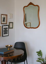 Load image into Gallery viewer, Georgian Style Burl Wood Mirror Circa 1950
