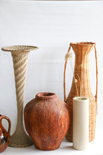 Load image into Gallery viewer, Antique Handmade Woven Floor Vase
