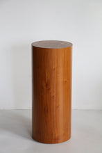 Load image into Gallery viewer, Tall Mid Century Danish Modern Round Circular Teak Drum Table / Display Pedestal
