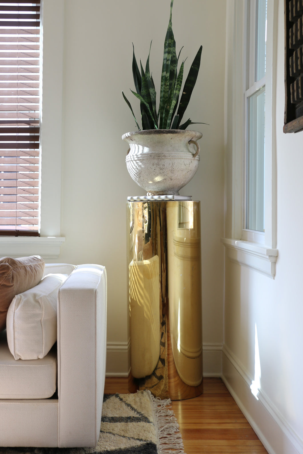 Mid Century Modern Brass Pedestal