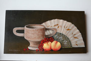 Still Life Oil Painting on Board by Syman Cowles