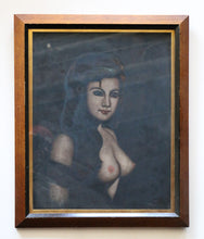 Load image into Gallery viewer, Vintage Oil on Velvet Pin up Portrait
