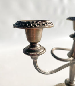 Pair of Silver Candelabras