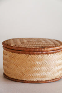 Woven Basket with Lid