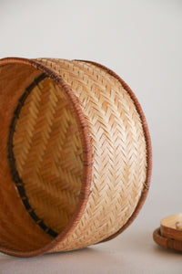 Woven Basket with Lid