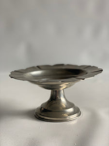 Footed silver dish