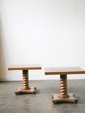 Load image into Gallery viewer, Pair of Mid Century Modern 1960s Pedestal Side Tables
