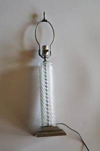 Warren Kessler Glass & Silver Table Lamp