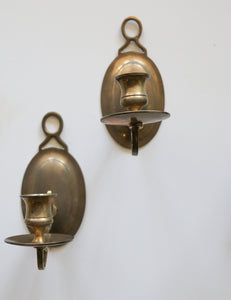 Pair of Brass Sconces