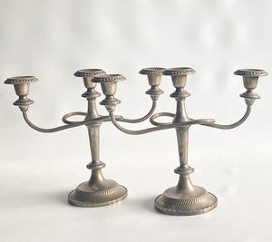 Pair of Silver Candelabras