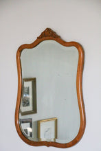 Load image into Gallery viewer, Georgian Style Burl Wood Mirror Circa 1950
