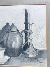 Load image into Gallery viewer, Vintage Charcoal Still Life Drawing
