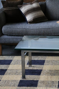 Mid Century Modern Chrome & Glass Coffee Table