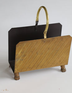 Brass Clawfooted Magazine Holder