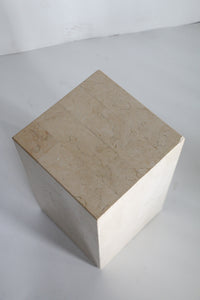 Travertine Side Table