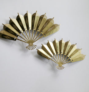 Pair of Brass Wall Fans