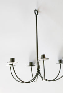 Wrought Iron 6 Arm Hanging Candle Chandelier