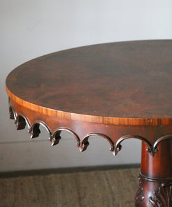 Maitland Smith, Vintage Marquetry & Burl  Round Walnut Table