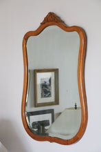 Load image into Gallery viewer, Georgian Style Burl Wood Mirror Circa 1950
