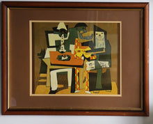 Load image into Gallery viewer, Framed Three Musicians print by Pablo Picasso
