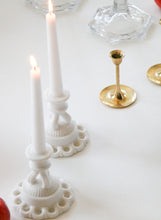 Load image into Gallery viewer, Milk Glass Candle Stick Holders
