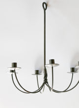 Load image into Gallery viewer, Wrought Iron 6 Arm Hanging Candle Chandelier
