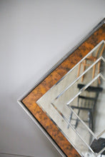 Load image into Gallery viewer, Mid Century Modern Chrome Beveled Wall Mirror
