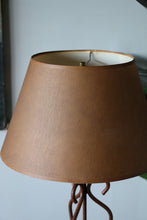 Load image into Gallery viewer, Vintage Lamp with Leather Shade
