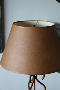 Vintage Lamp with Leather Shade