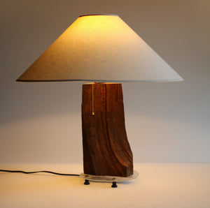 Handmade Live Edge Wooden Table Lamp by Lee Mumford