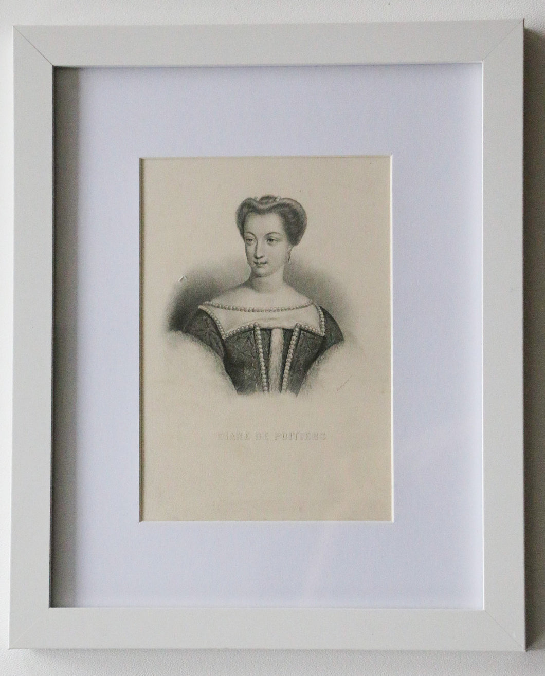 Antique Etching of Diane de Poitiers