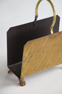 Brass Clawfooted Magazine Holder