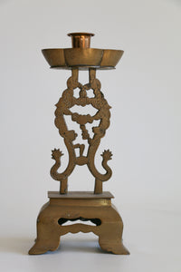 Brass Dragon Candlestick Holder