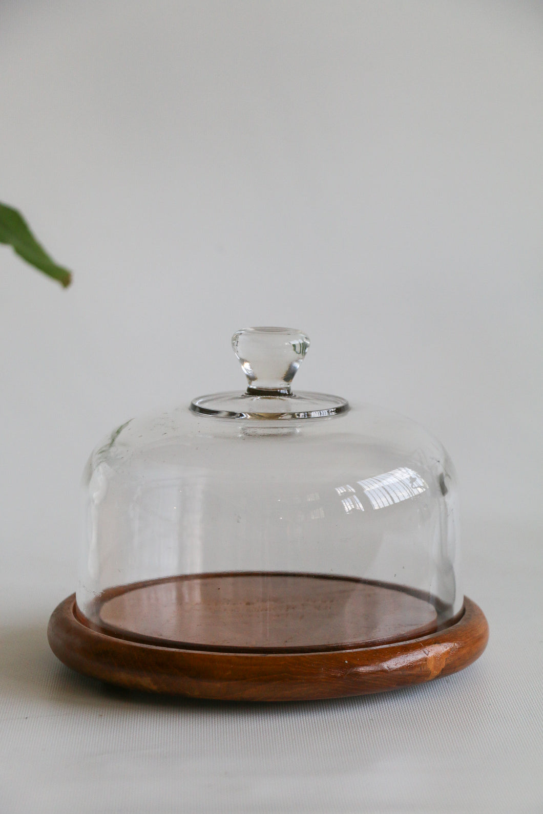 Vintage Cheese Tray with Glass Dome