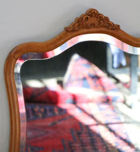 Load image into Gallery viewer, Georgian Style Burl Wood Mirror Circa 1950
