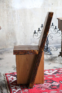 Handmade Rustic Live Slab Chair